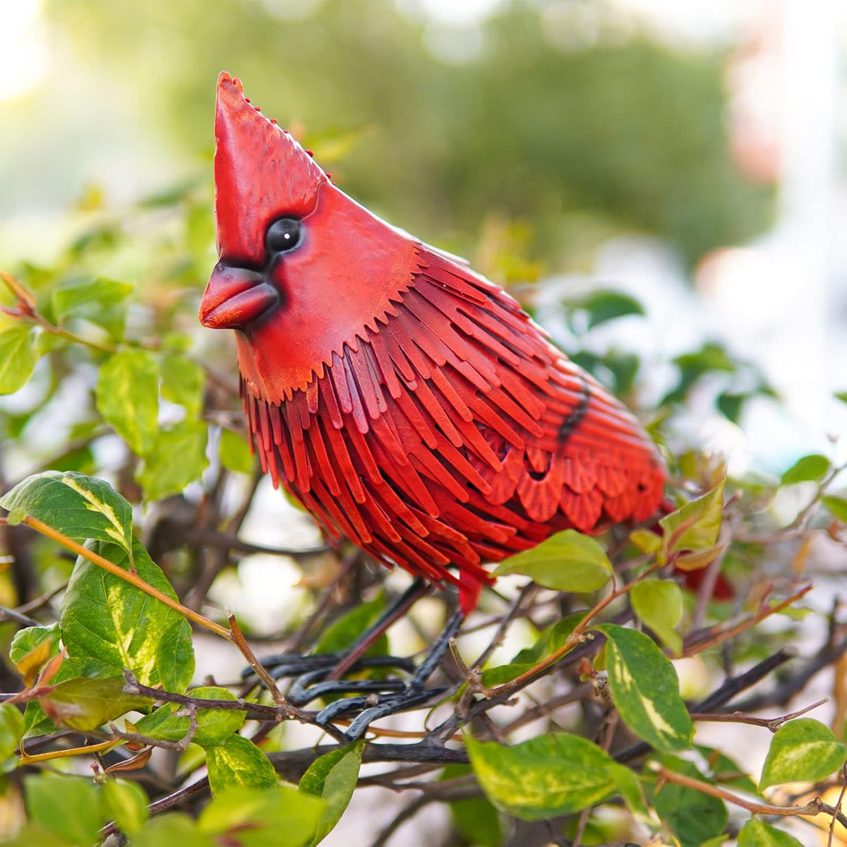 Red Bird Statue Garden Decor H32487