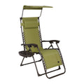 Zero Gravity Chair with Canopy, Pillow, Drink Tray, Sage Green F648509