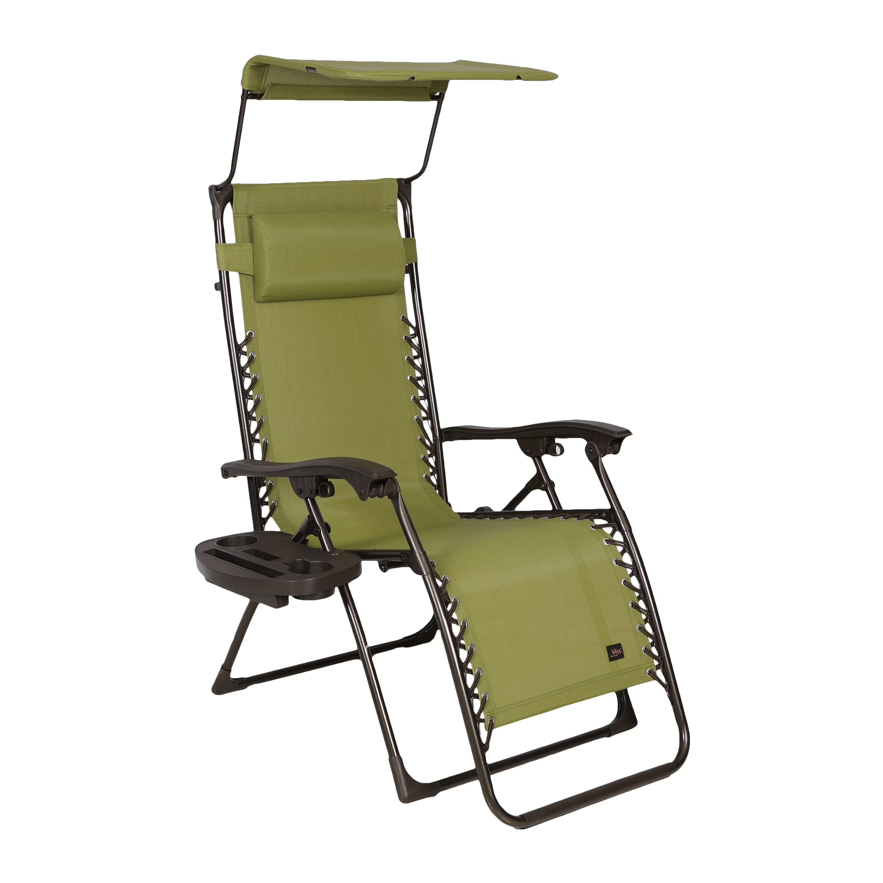 Zero Gravity Chair with Canopy, Pillow, Drink Tray, Sage Green F648509