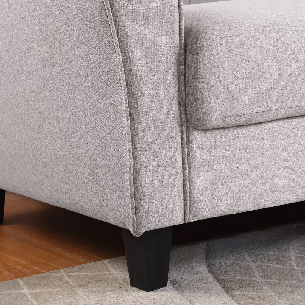 Light Grey Linen 3-Seat Sofa S855458