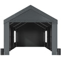 10 x 20 Feet Carport Canopy with Side Walls and Windows T18443