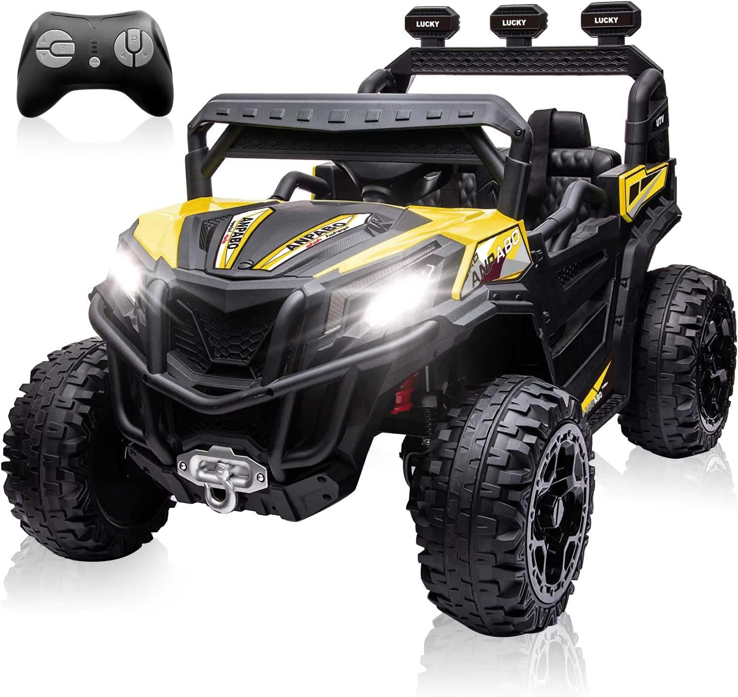 White Ride On UTV with Remote Control A485899