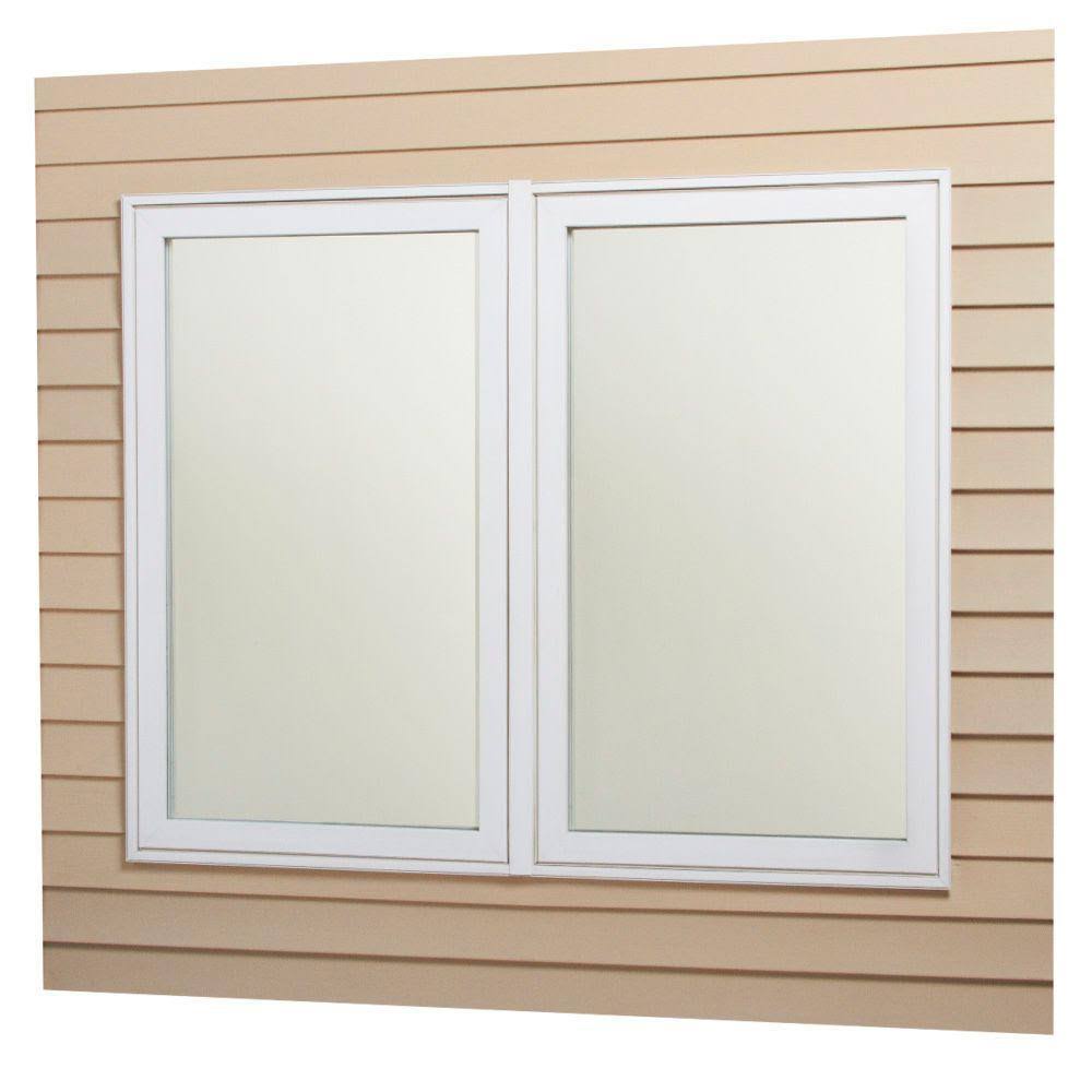 White Vinyl Casement Window with Screen A8842