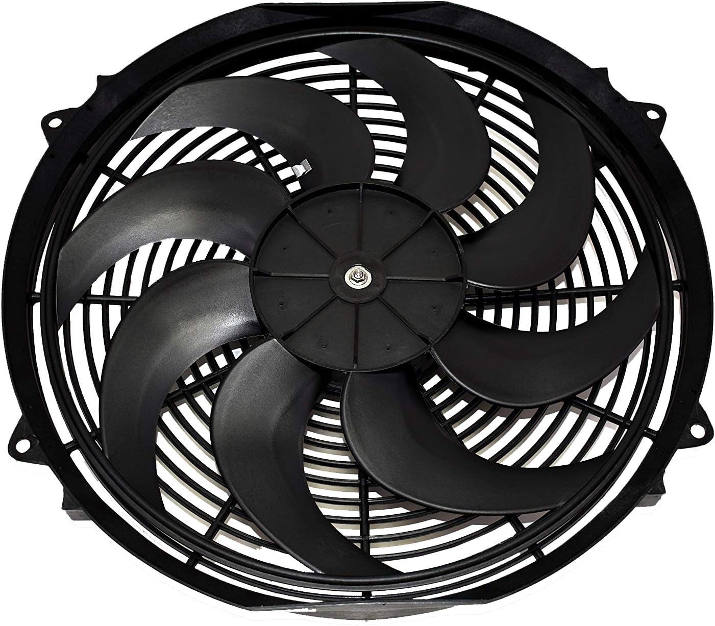 16inch 12V 3000 CFM Reversible Radiator Electric Cooling Fan with Mounting Kit Pack of 2 Q283