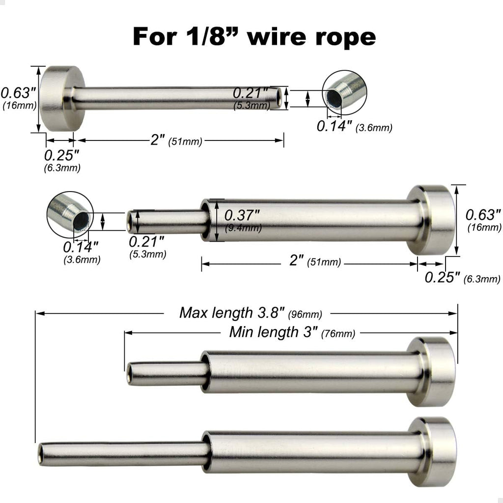 Stainless Steel Cable Railing Hardware Kit, 20 Pairs H776215