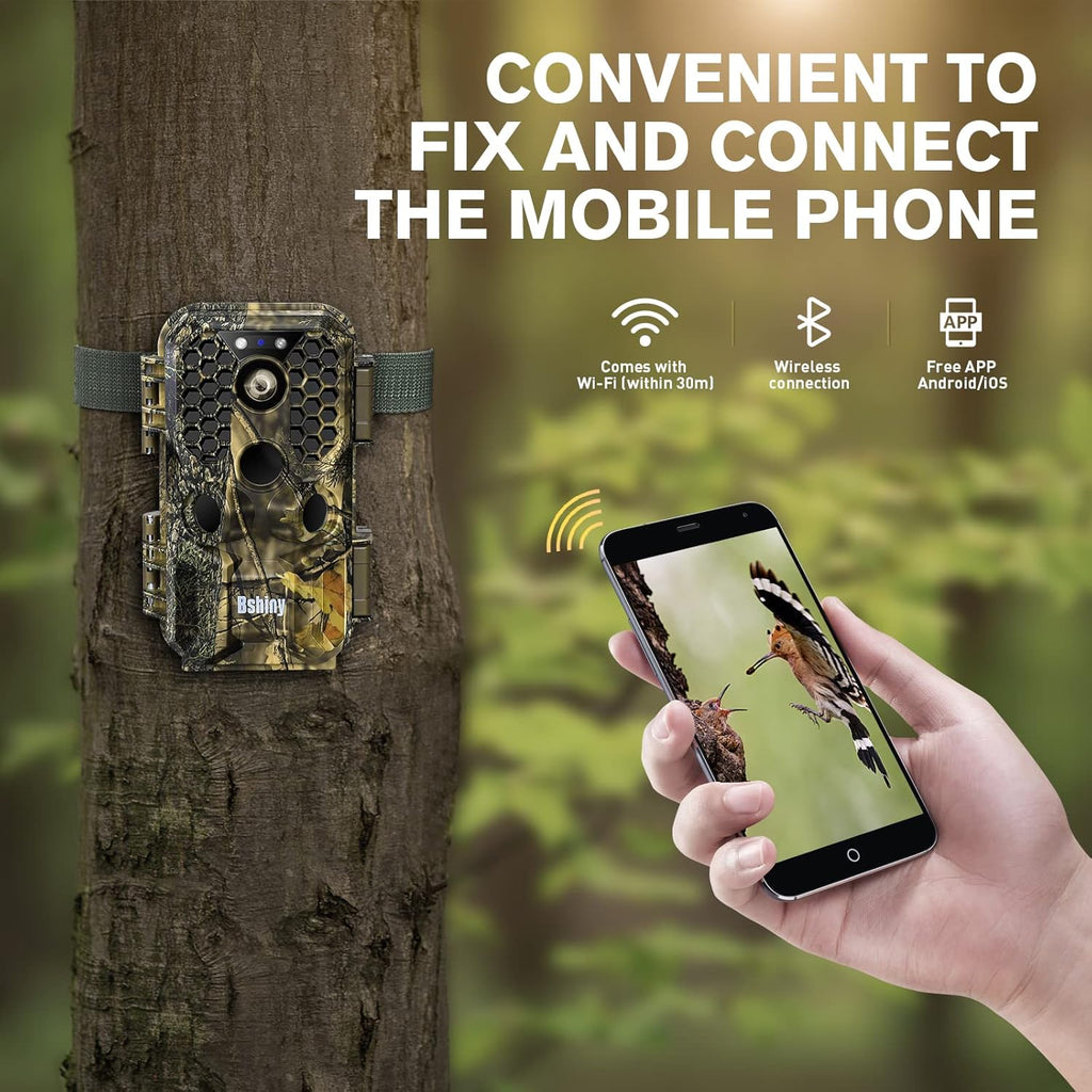 4K 30MP Night Vision Motion Activated Waterproof WiFi Bluetooth Trail Camera G28298