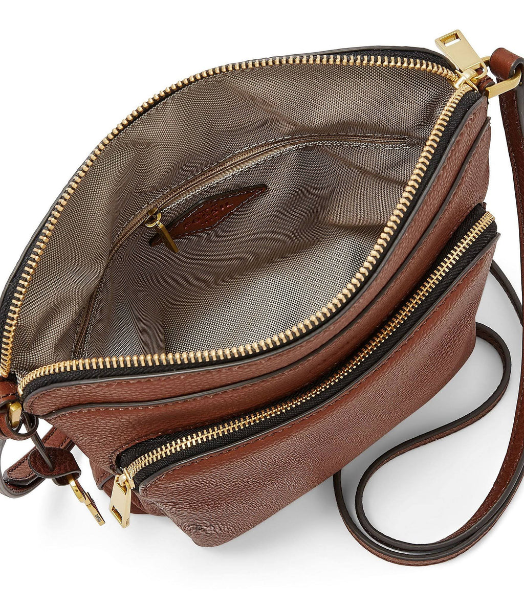 Black Leather Crossbody F4419