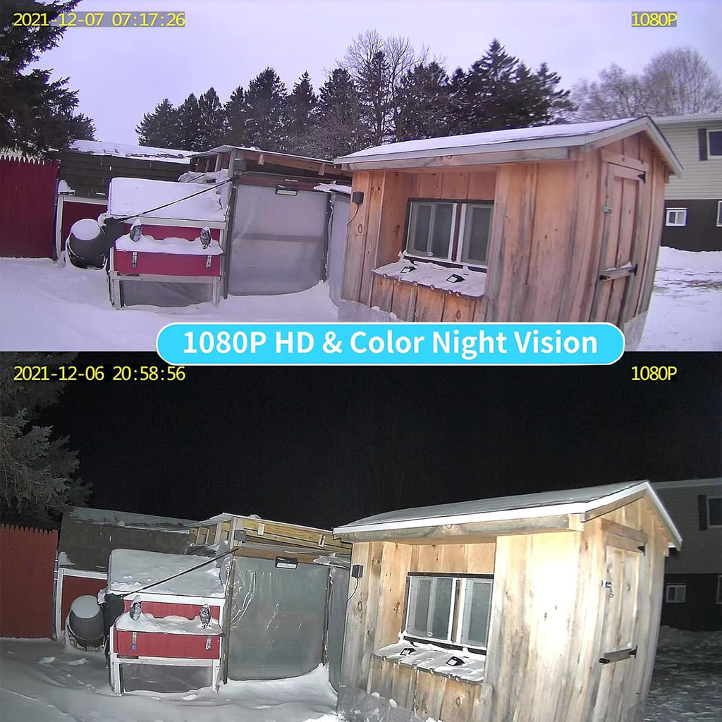 Solar Battery Powered Outdoor Security Camera with 2-Way Audio and Motion Siren Alarm P9095