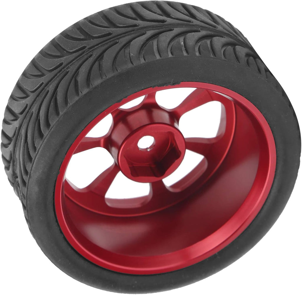 4Pcs Metal Wheel Rims Tires with Adapter for RC Car W4166