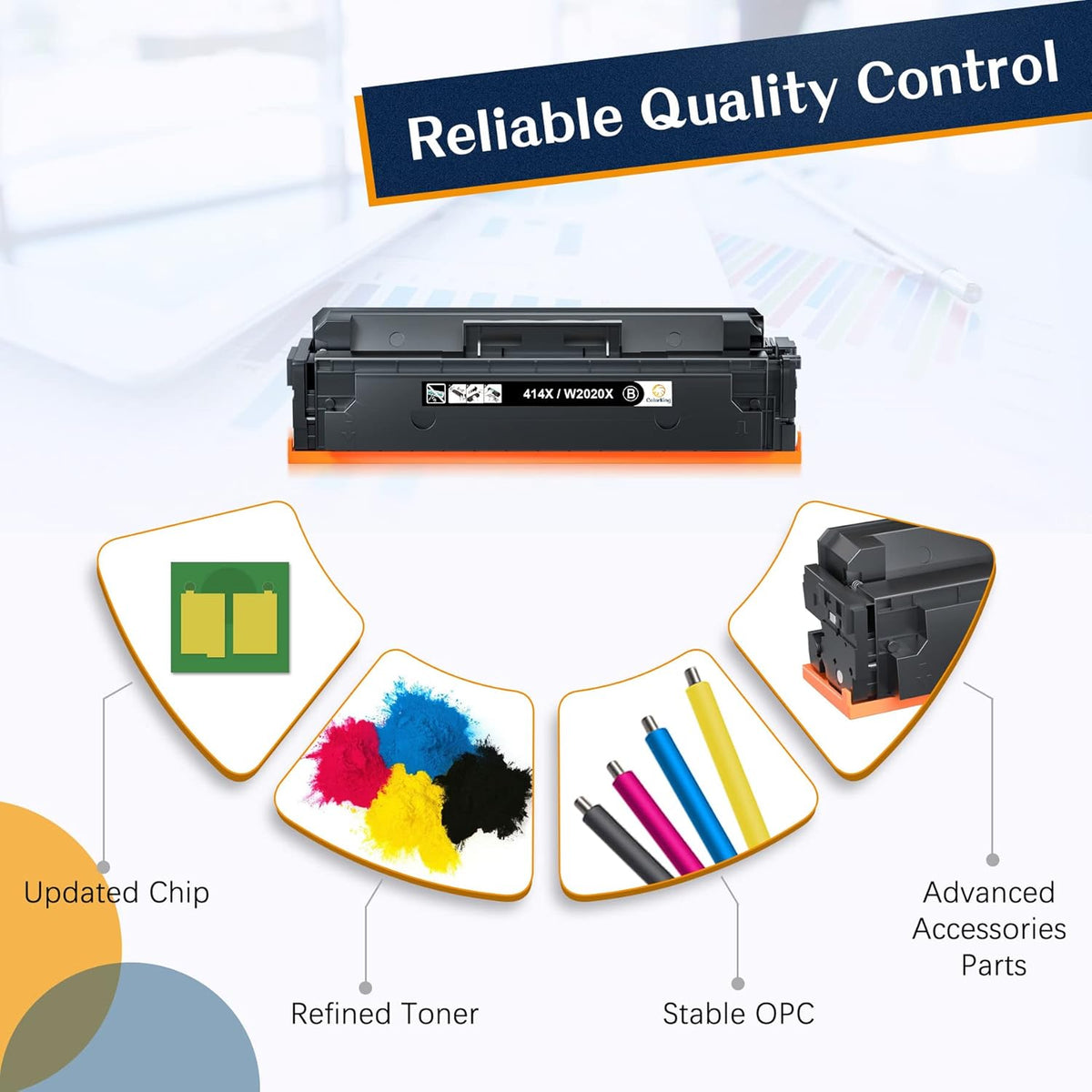 4-Pack High Yield Toner Cartridge for HP Printer A15882