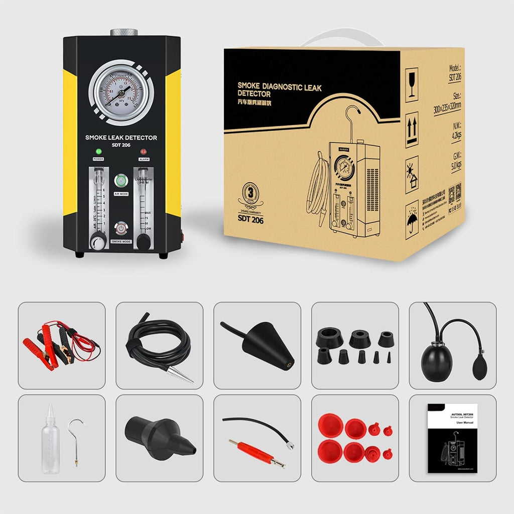 Automotive Smoke Machine Leak Detector EVAP 12V Car Pipe System Smoke Tester with Adjustable Flow Meter K286679
