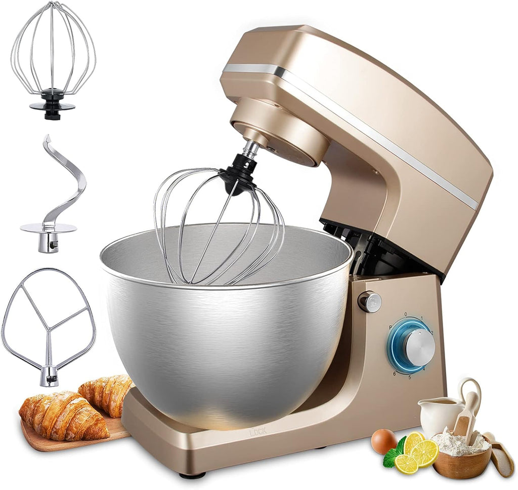 Red 8.5QT 660W 6-Speed Tilt-Head Stand Mixer with Stainless Steel Bowl C19420