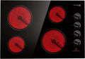 Built-in Ceramic Electric Cooktop 4 Burners, 220V, Knob Control J587