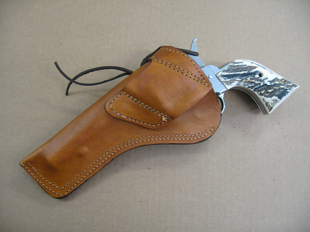 Leather Cross Draw Holster for Single Action Revolver TAN RH X823