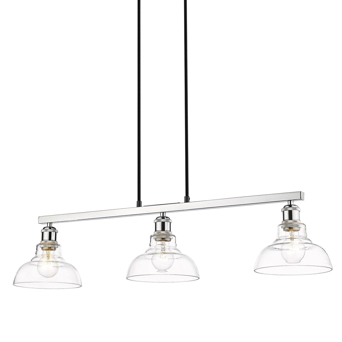 Matte Black 3 Light Semi-Flush F977644