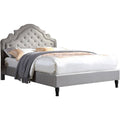 King Bed with Nailhead Trim in Gray D269405