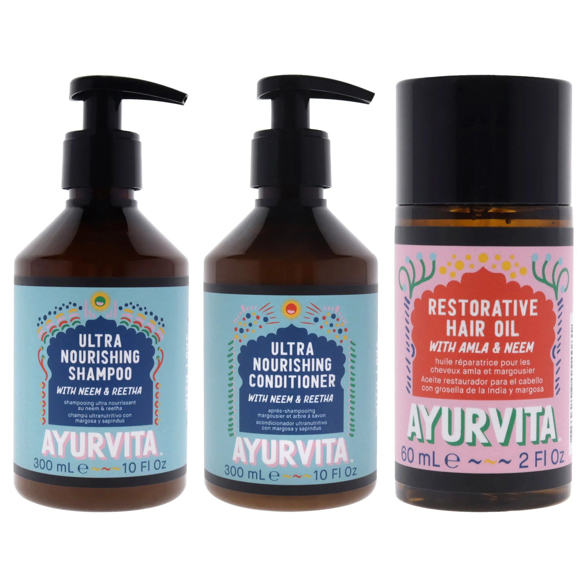 3 Pc Conditioner Shampoo Hair Oil Kit I565194