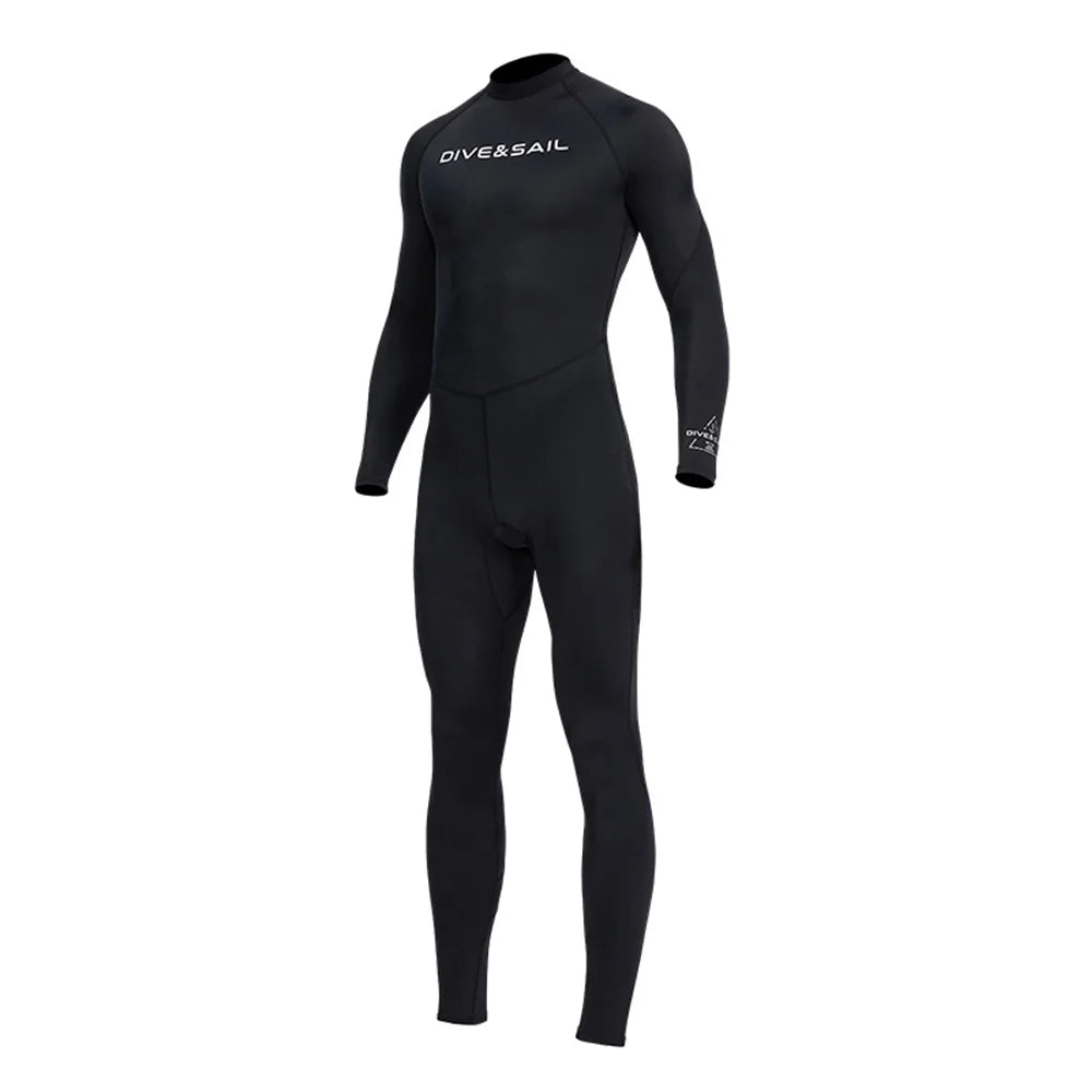Men One Piece Swimsuit with Back Zipper Quick Dry Long Sleeve Surf Suit N35536