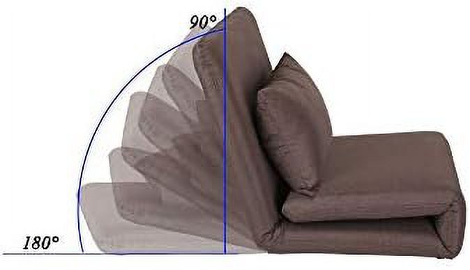 Linen Chair Beige 5-Position Adjustable Sofa T622