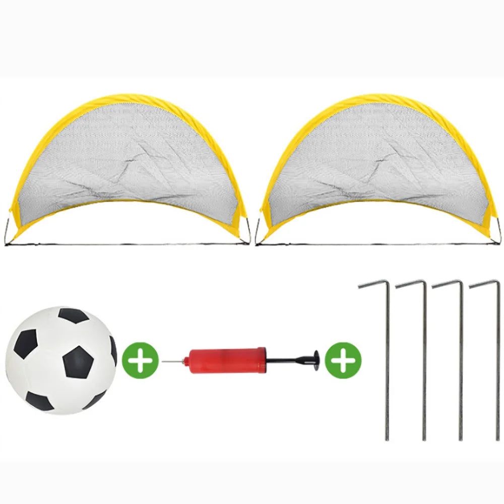 Pop Up Soccer Goals Set of 2 with Ball, Carry Case and Training Cones K43585
