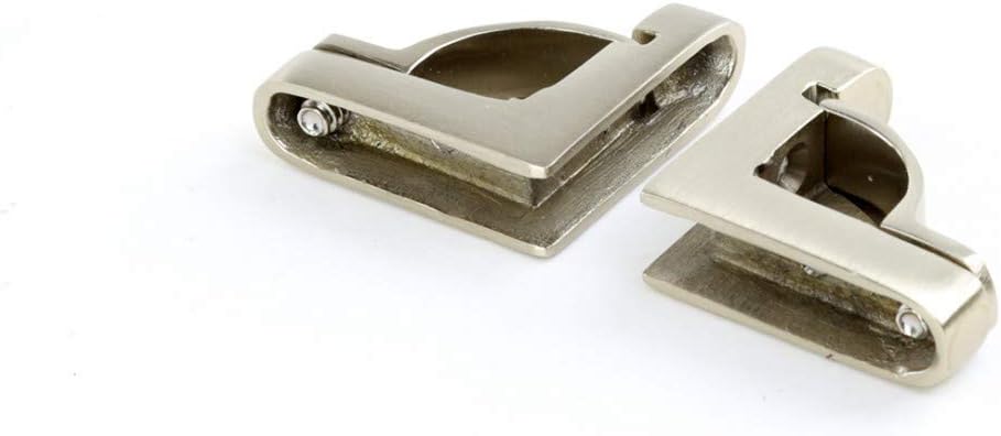 Brushed Satin Nickel Carpet Runner Rod Set 39 5/8 Inches L 1/2 Inch Dia Brass Tubes with Holder Bracket Hardware L357