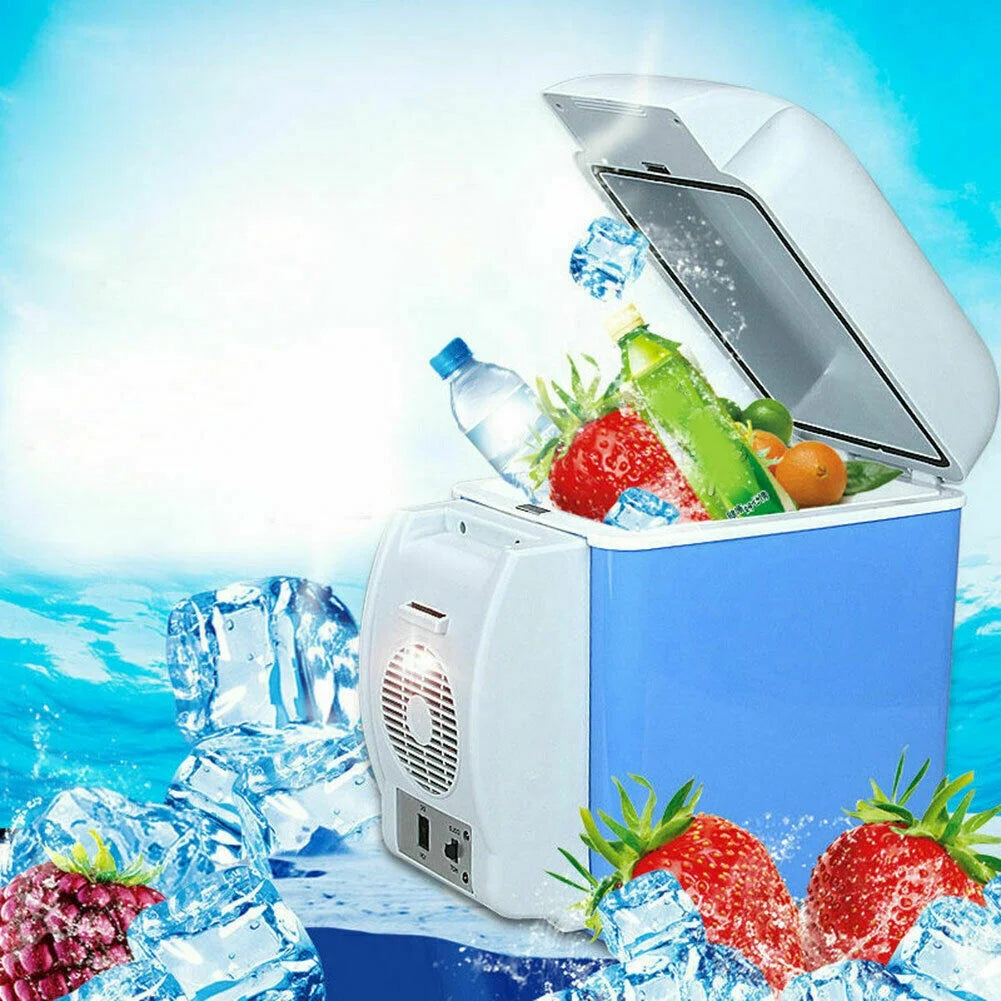 Blue 7.5L Electric Car Mini Refrigerator Cooler Warmer L8209