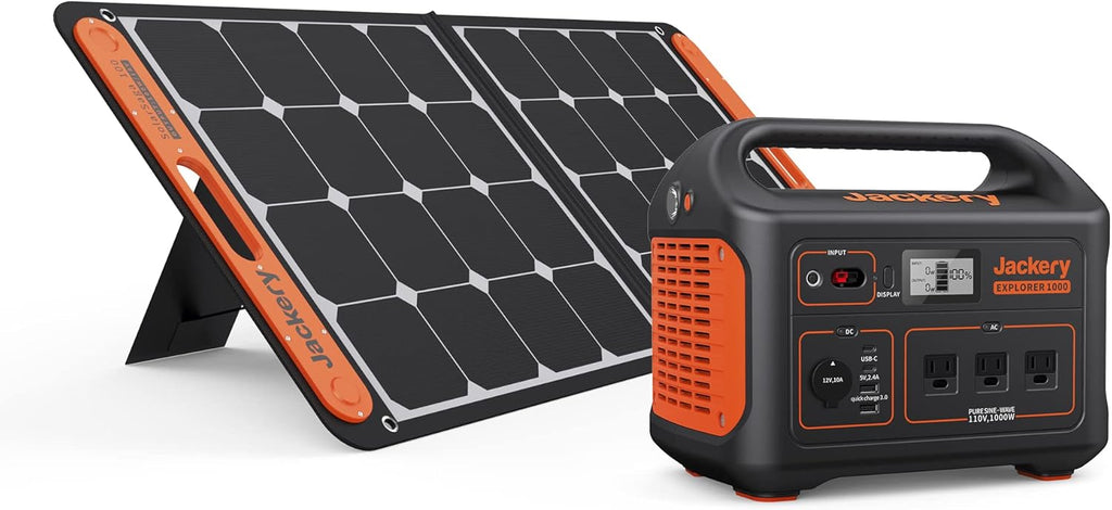 Solar Generator 1000 with 100W Solar Panel and Lithium Battery Pack U5691