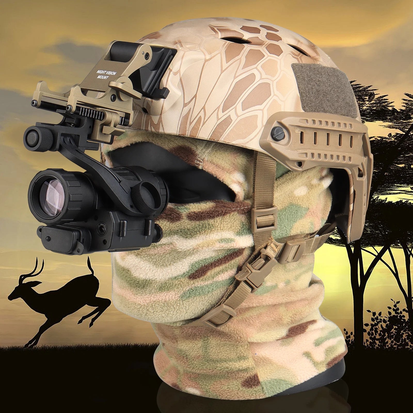 J arm Scope Adapter Elbow Mount NVG PVS-14 Night Vision Goggles Rhino Mount C2590