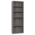 Five Shelves Bookcase in Grey Q687