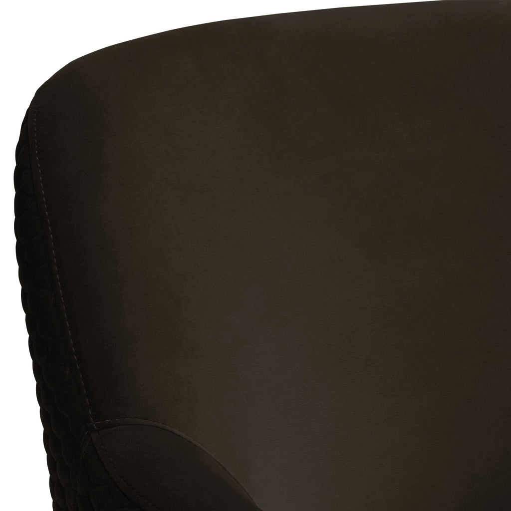 Espresso Velvet Swivel Chair D96475