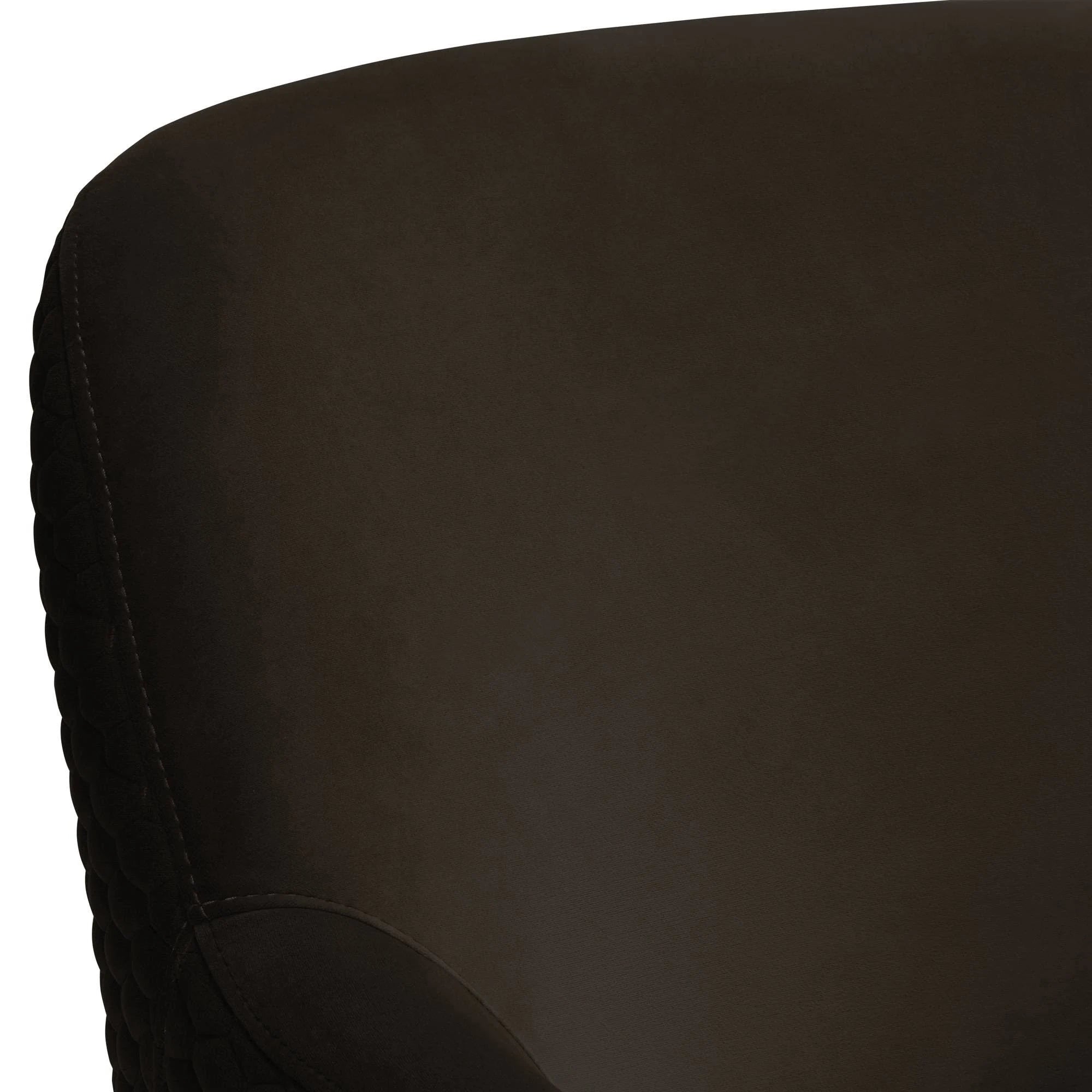 Espresso Velvet Swivel Chair D96475