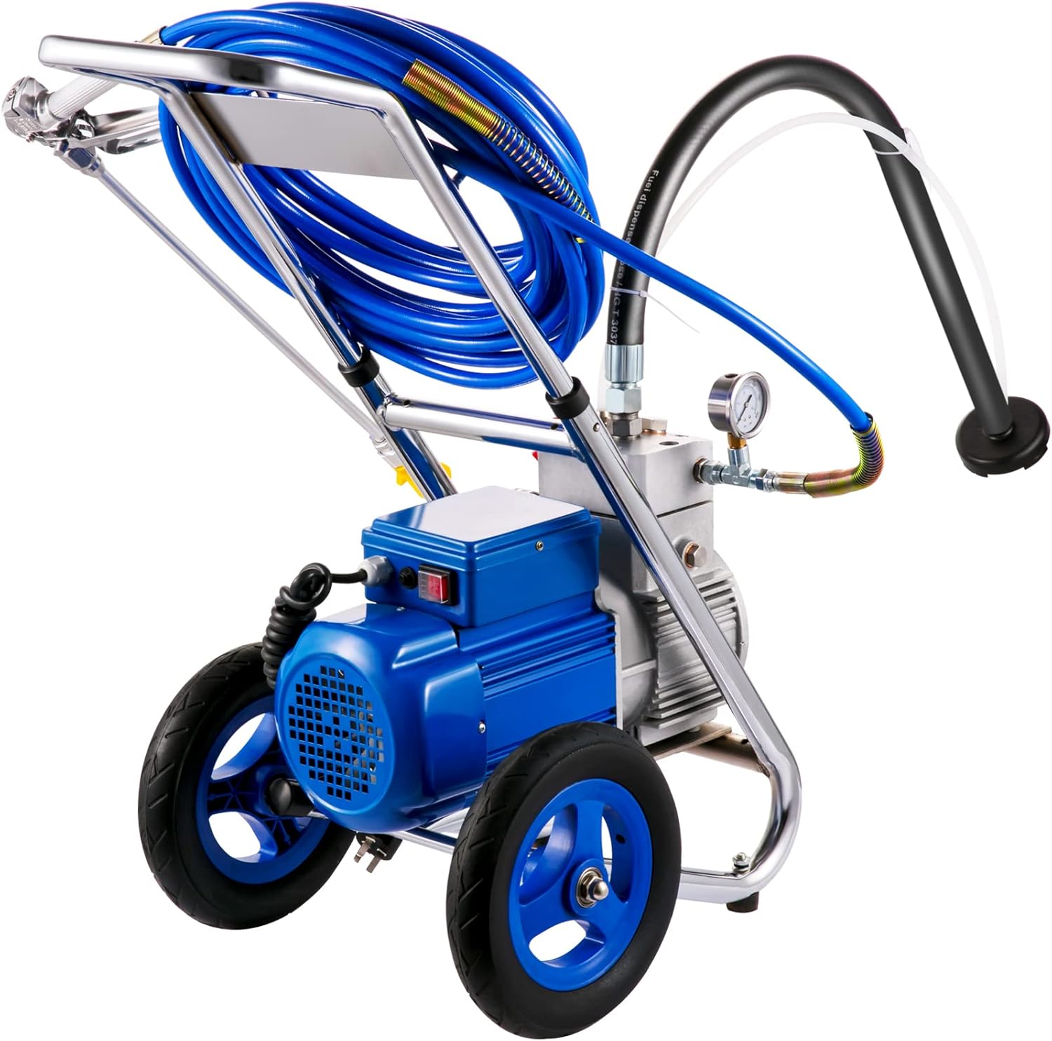 Airless Paint Sprayer, 1500W Cart, 1GPM 50FT Hose, 621 Tip, 6in Extension Bar J355