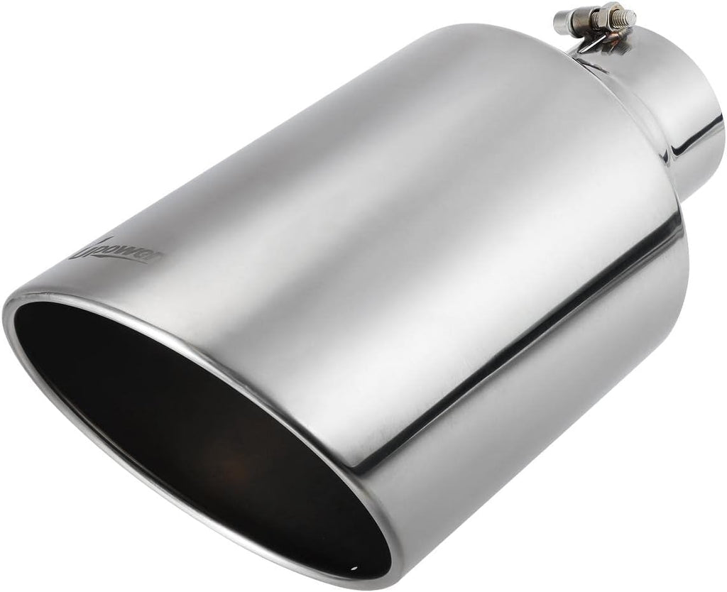 4 inch Inlet 8 inch Outlet Stainless Steel Exhaust Tip 15" Long Pack of 2 S93792