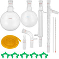 13pcs Borosilicate Glass Distillation Apparatus Kit with 1000ml Round Bottom Flask M965555