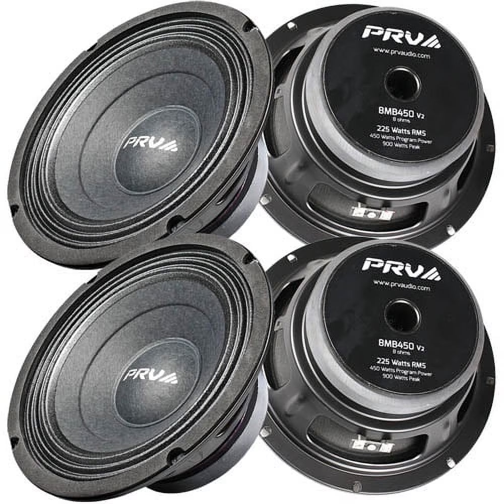 8" Mid Bass Loudspeakers 450 Watts Max 8 Ohm 4 Pack O84026
