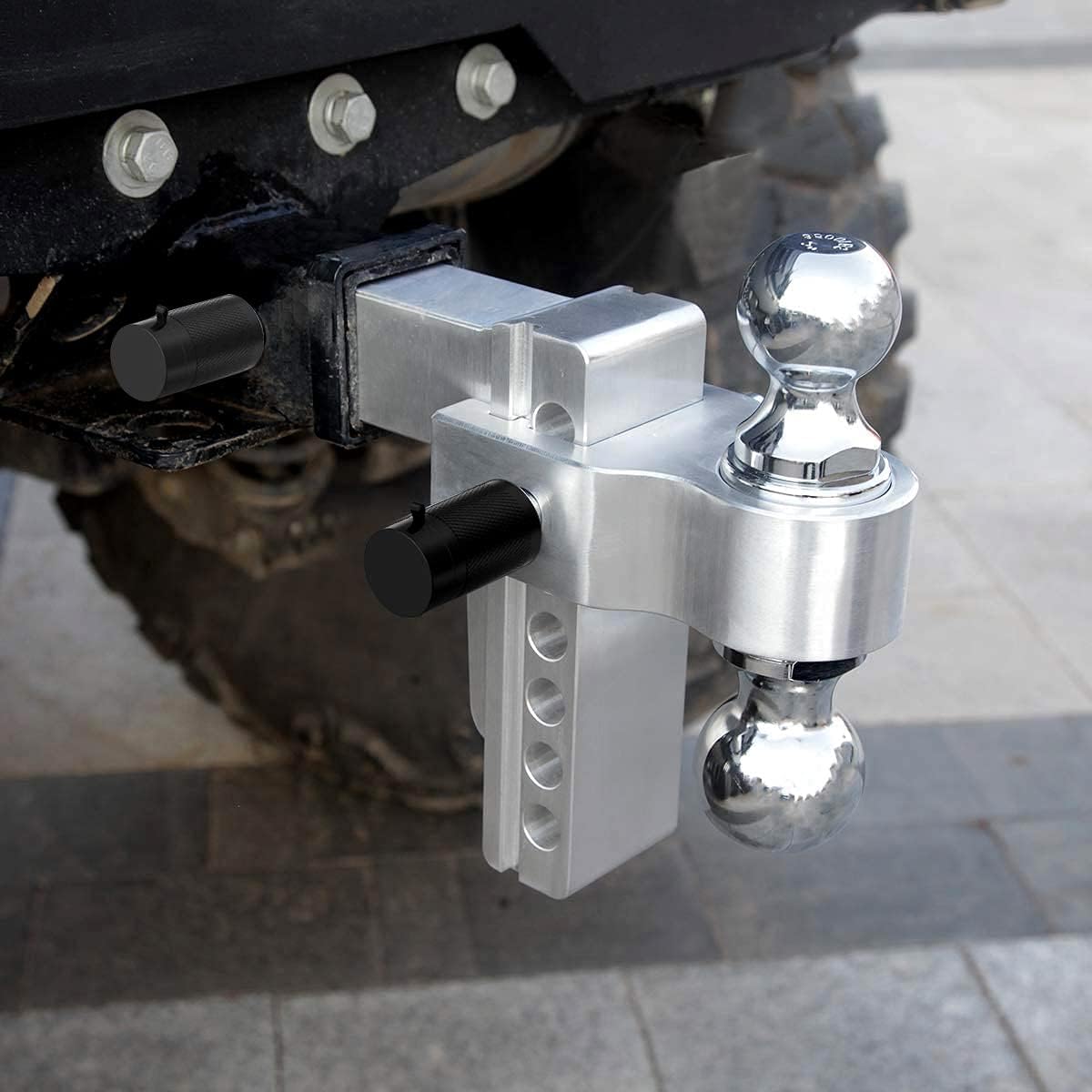 Adjustable Trailer Hitch Ball Mount with Forged Aluminum Shank, 2.5 Inch Receiver, 6 Inch Drop L1681