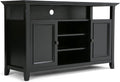 SOLID WOOD Universal TV Media Stand, 54 inch Wide, Medium Saddle Brown B281113