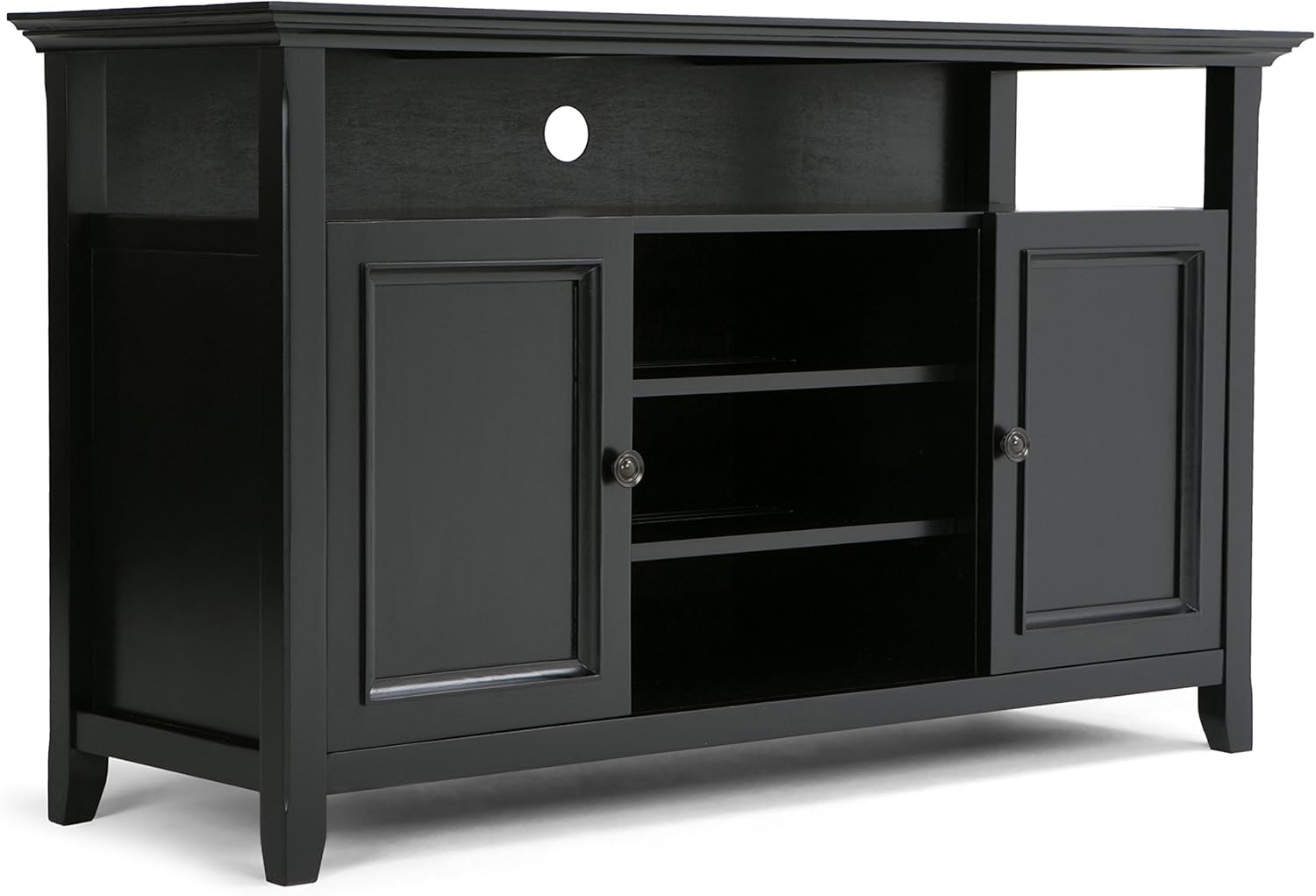 SOLID WOOD Universal TV Media Stand, 54 inch Wide, Medium Saddle Brown B281113