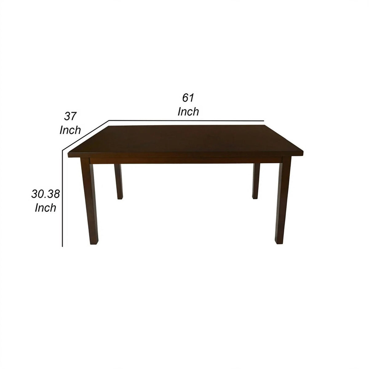 6 Piece Black Faux Leather Dining Table Set S3177