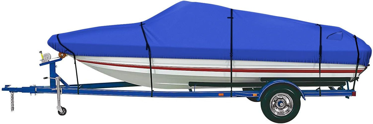 Trailerable Boat Cover 14'-16' Waterproof Heavy Duty Marine Grade Canvas Pack of 2 N674615