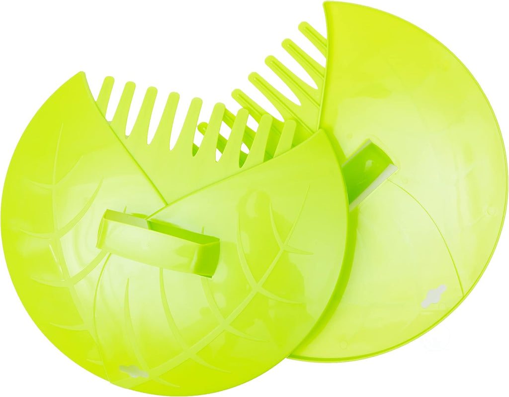 Green Garden Cart and Leaf Collector with Hand Leaf Rakes E366099