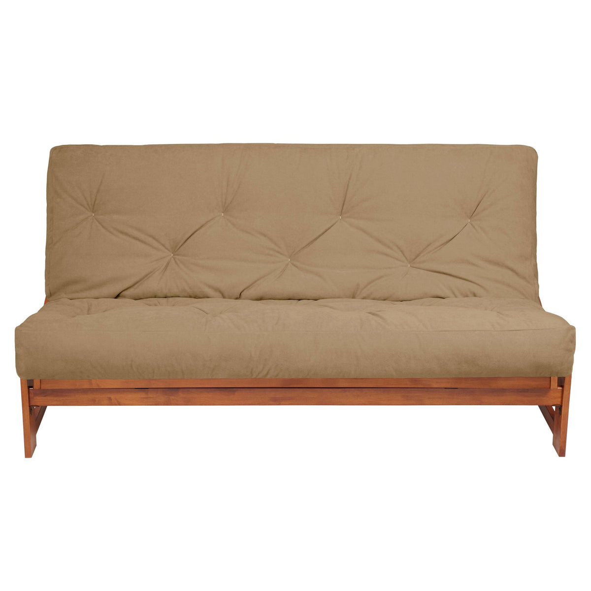 Khaki Suede Futon Mattress V8351