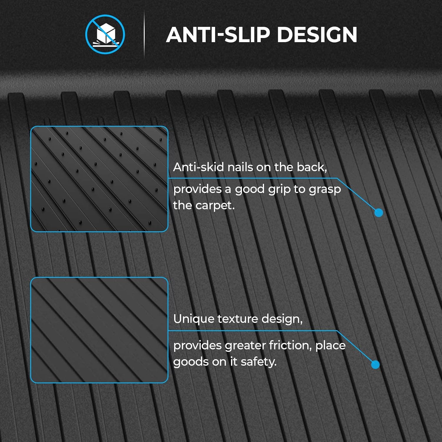Black Heavy Duty Cargo Mat Trunk Liner X933396