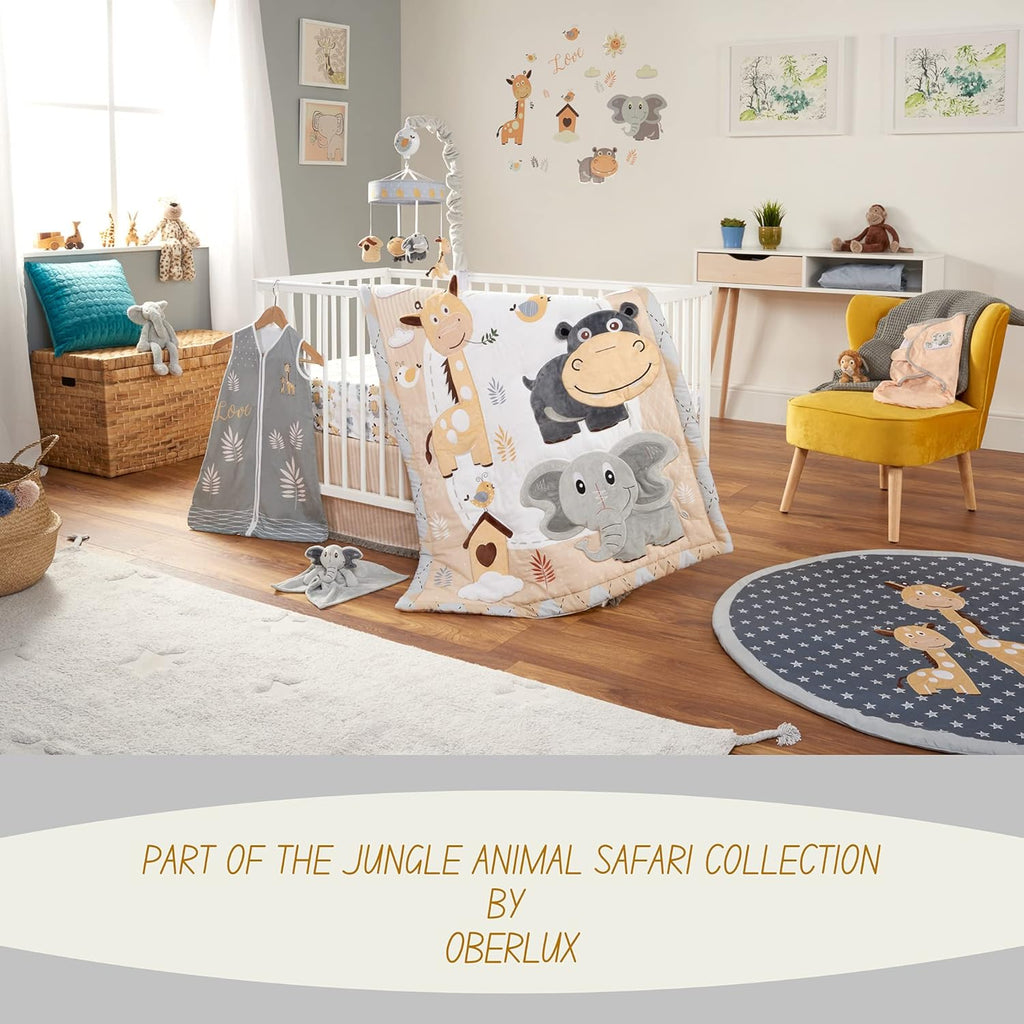 Gray Tan Jungle Animal Baby Crib Mobile K6337