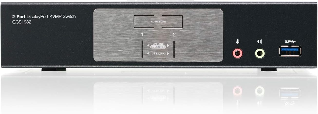 2-Port DisplayPort KVMP with Wireless Keyboard and Mouse L814
