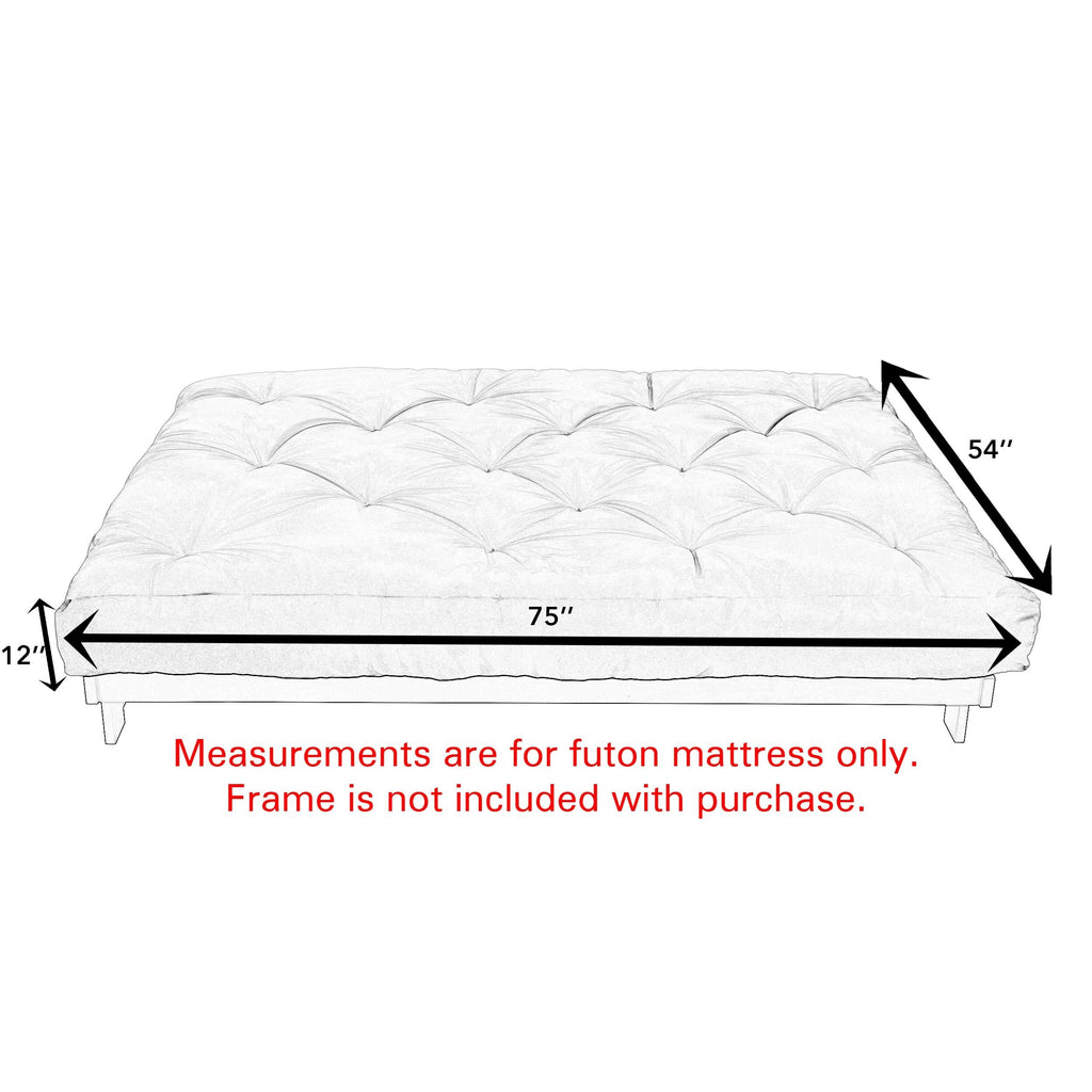 Khaki Suede Futon Mattress V8351