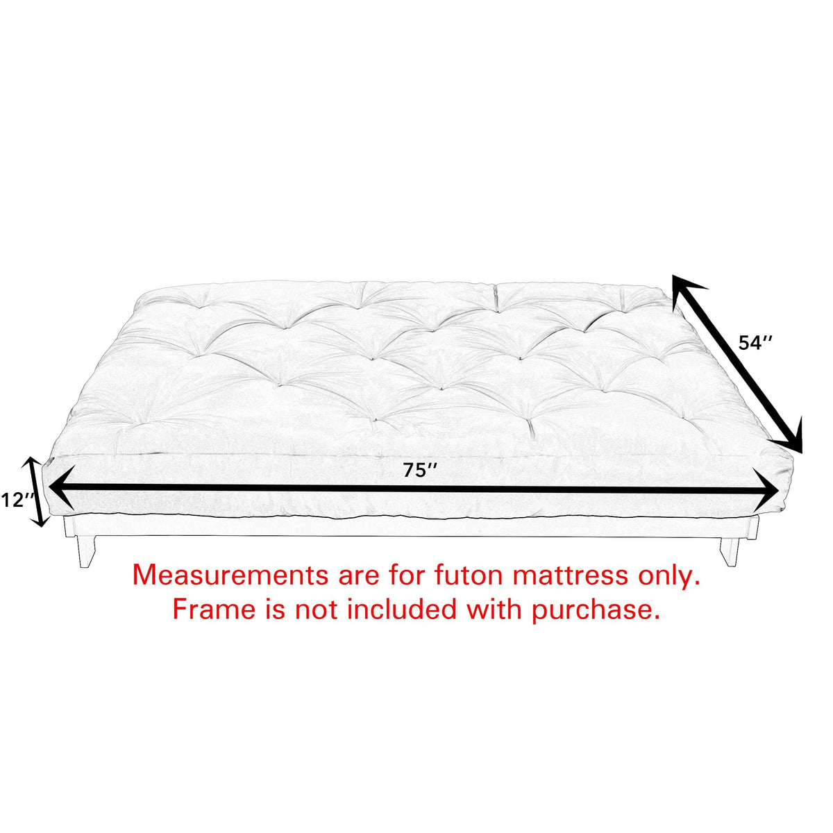 Khaki Suede Futon Mattress V8351