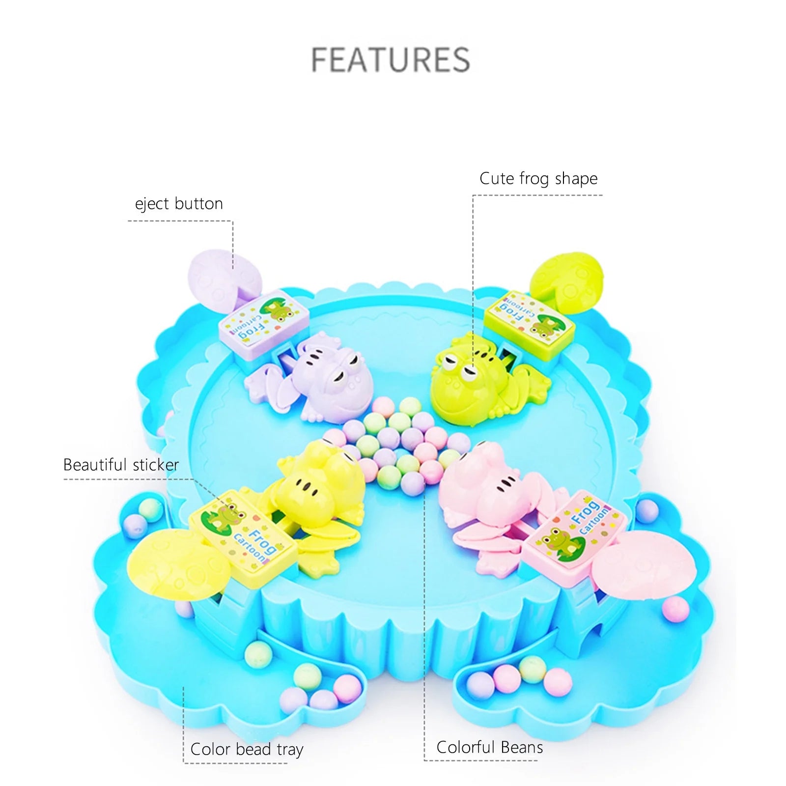 Hungry Frogs Eating Beans Children Board Strategy Games Toy A272883