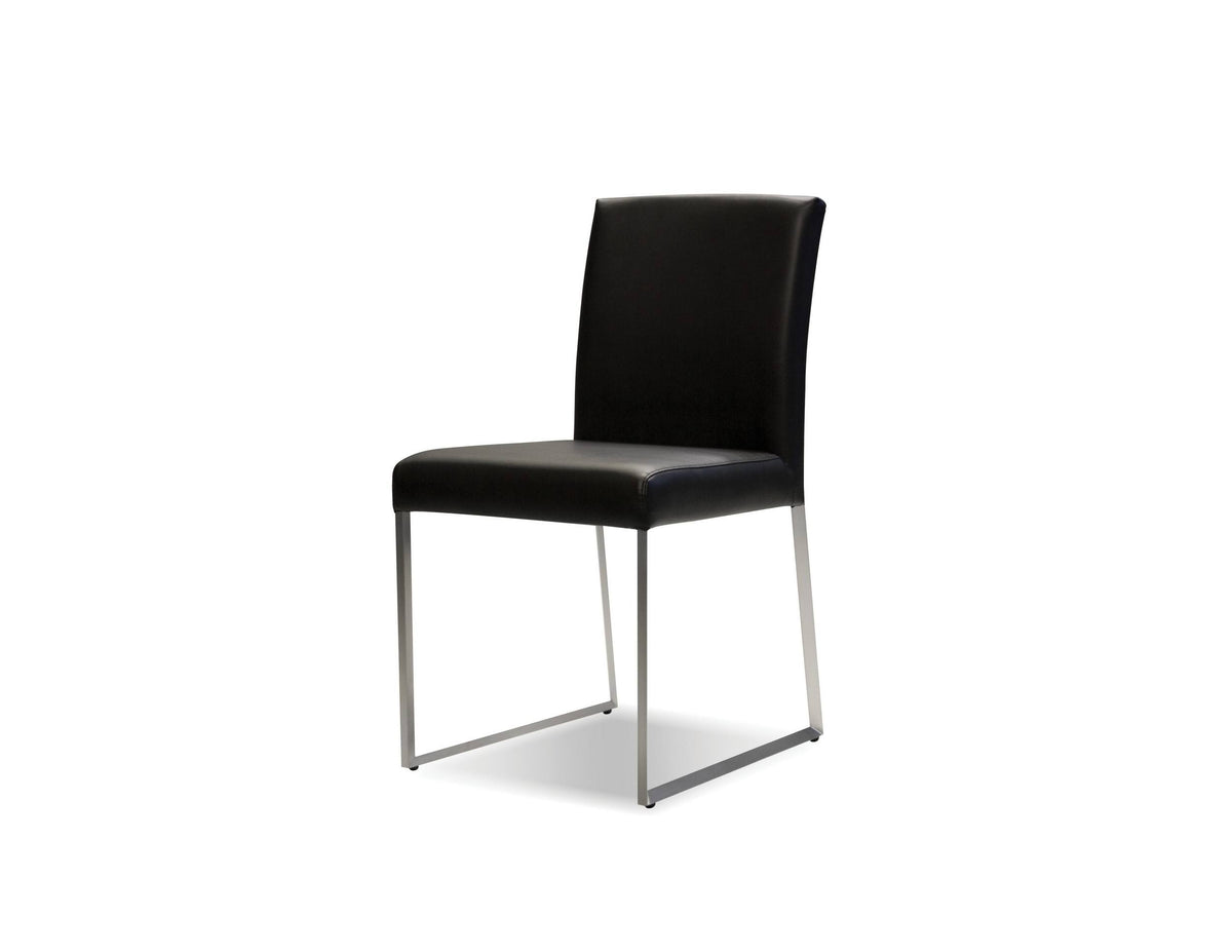 Black Leatherette Dining Chair Set of 2 O688246