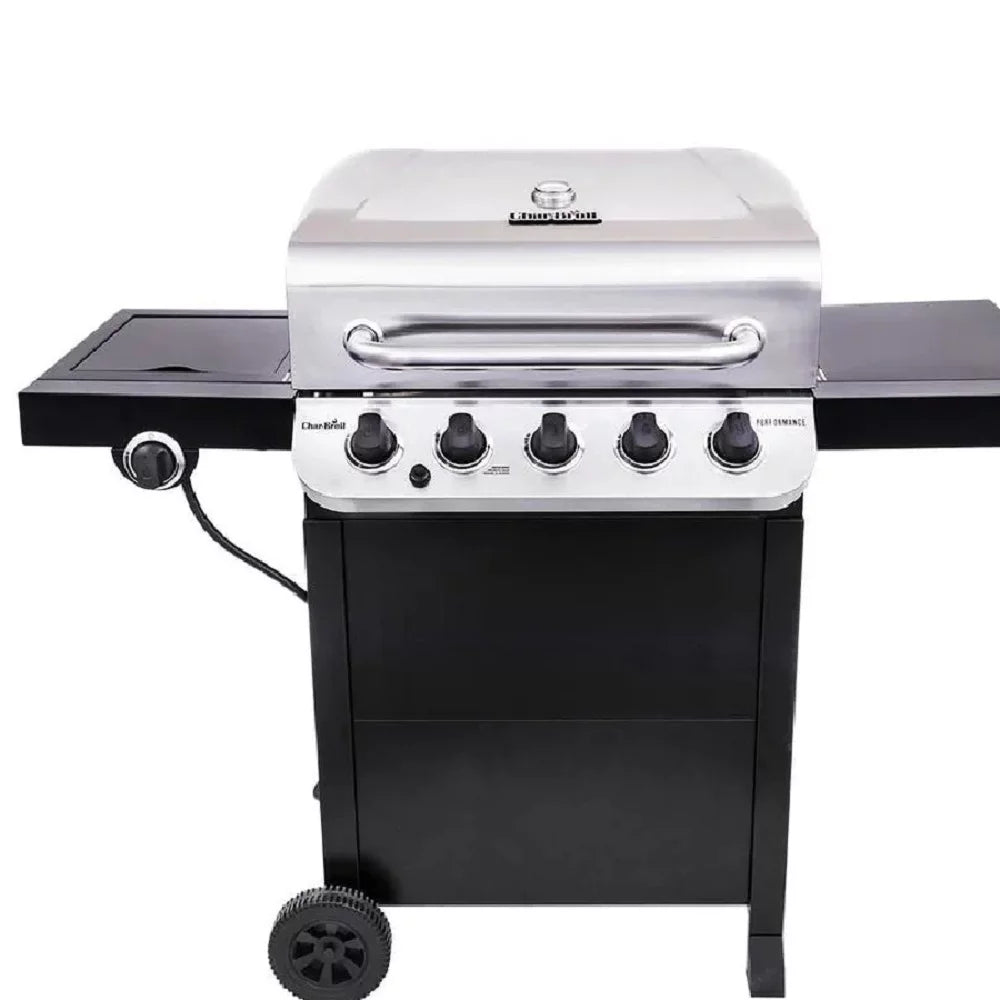 Stainless Steel Black 5-Burner Gas Grill Y65727